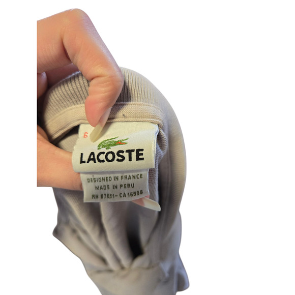 Lacoste gray polo top, size 6 - Picture 4 of 7